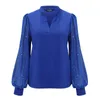 Damenblusen, helle Damen-Dressing-Tops, modische Damen-Sommerbluse, lockere Kurzarmbluse mit Damen-Knopf