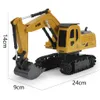 RC pelle Bulldozer jouets 120 6CH télécommande camion de Construction véhicules d'ingénierie ramper Dumper enfants musique légère 240105