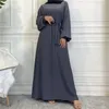 Ethnic Clothing Abaya Dubai Muslim Hijab Dress With Inner Lining Nida Basic Closed Abayas For Women Luxury Turkey Islamic Kaftan Robe