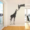Autocollant mural girafe et bébé girafe, décoration de maison, salon, tatouage mural en vinyle amovible, papier peint à thème Animal, LA979 23237