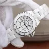 Horloges Unisex Horloges Heren Mode Casual Elegant Keramisch Wit Quartz Horloge Dames Waterdicht 100m PEKOVA DESIGN WAC