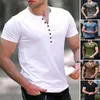 Chemises décontractées pour hommes T-shirt d'été chic Fitness élastique Coupe 3D Couleur pure Slim Pull T-shirt Cool