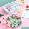 Outils de crème glacée dessin animé Popsicle moule Cube fabricant plateau Mod pour fête Bar cuisine Pop Drop livraison maison jardin salle à manger Dhmnd