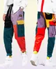 2019 Hip Hip Spodnie Vintage Color Block Patchwork Cordwork Cargo Harem Pant Streetwear HARAJUKU JOGGER STESPant Bawełniane spodnie 111443996