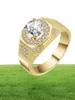 YHAMNI Fashion Yellow GoldWhite Gold Color Ring Luxury Gold Filled 2 Carat SONA CZ Diamond Men Engagement Wedding Rings MJZ0308448723