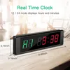 Programbar fjärrkontroll LED -intervall Garage Sports Training Clock CrossFit Gym Timer 10082341