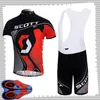 Scott Team Cycling korta ärmar Jersey Bib Shorts Set Mens Summer Breattable Road Bicycle Clothing Mtb Bike Outfits Sports Uni3139