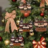 Decorações de natal decoração pingente árvore acrílico diy saudações sinal pendurado ornamento festa decoração artesanato