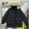 Piumino da donna 2024 femminile addensare caldo cappotto invernale da donna grande vera pelliccia con cappuccio 90% anatra bianca Parka