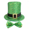 Bérets Festival vacances chapeau vert StPatrick Day Party Cap cravate musicale