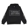 Stil Özel Hoodie DIY Metin Çift Arkadaşlar Aile Görüntü Baskı Giyim Özel Spor Eğlence Kazak Boyutu XS-4XL 240102