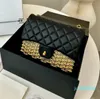 Designer Women's Luxury Brand Bag Class Noble Dinner Bag Metal Box with Emblem Gold Body Crossbody Bag Luxury Handbag Size