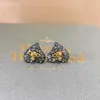 Studörhängen Western Empress Dowager Silver Saturn Vatten droppar Långt mousserande Diamond Crystal Ear Studs Klipp Två Wear Style Fashion för kvinnor smycken EPF9