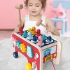 BabyToys Bebe Toddler Kids Wood Fun Game Montessori Activity Toys For Children Elephant Slår Whackamole Hammer Pounding 240105