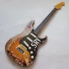 Hot Sprzedaj dobrą jakość ciężkiej relikwii gitarę elektryczną SRV, 3TS Sunset, Olch Body, Maple Secion, SSS Pickup, można dostosować