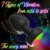 Vibrerende Anale Plug Butt Plug Vibrator Prostaat Massager Afstandsbediening G-spot Stimulator LED Licht Volwassen Speeltjes voor mannen Vrouwen 240106