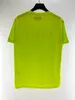 Męskie koszule Summer Designers High Qualits koszula moda fluorescencyjna zielona litera nadruk mężczyźni swobodny krótkie rękawy odzież męska