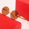 СКИДКА 26% Новые мужские безрамочные солнцезащитные очки с леопардовой головой Street Photo, модные солнцезащитные очки Kajia New