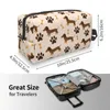 Kosmetiska väskor Anpassade Dachshund Sausage Dog toalettartikar för kvinnor Animal Puppy Lovers Makeup Organizer Ladies Storage Dopp Kit Case