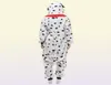 Dalmatiner-Kostüm für Damen und Herren, Tier-Kigurumi aus Polarfleece, für Halloween, Karneval, Neujahr, Party, Willkommens-Drop 4641789