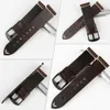 Maikes Quality Watch Band Oil Wax Leather Strap Vintage Dark Brown Accessories Watchband 20mm 22mm 24mm för 240106