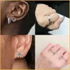 Anéis de banda Novo 925 Sterling Silver Planta brilhante amostra de cluster Anel Fit Pandore Ear Studs Earrings DIY Combinação Mulheres Presente Primeiro Choicel240105