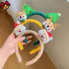 Acessórios de cabelo bonito engraçado chifres hoop pelúcia fada veado orelha banda crianças festival de natal decoração menina festa presente