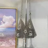Sacos de noite Cristal Gem Decoração Jantar Bolsa Feminina 2024 Tendência Metal Handwoven Diamantes Único Chain Bag Strap Grande