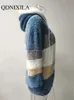 En otoño invierno cálido felpa cremallera bolsillo con capucha chaqueta suelta mujer sudadera con capucha abrigos de gran tamaño sudaderas con capucha sudadera ropa 240105