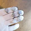 Bandringar 1pc Random Style Natural Stone Rings Mix and Match Bohemian Retro Crystal Women's Ring Finger Rings Party Wedding Jewelry Giftl240105