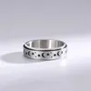 6mm Stainless Steel Spinner Rings Moon Star Fidget Ring for Women Stress Relieving Anxiety Rings Engagement Wedding Promise Band269y