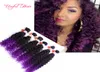 220G Brazylijskie perwersyjne sploty włosy Szyj w przedłużanie włosów Ripple Hair Braid Jerry Curlysyntetic Braidingburgundy Color Waa7610420