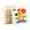 Intelligentiespeelgoed Babyspeelgoed Montessori 3D-puzzel Cartoon dier Houten vroeg leren Educatief voor kinderen 24327