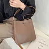 Borse da sera Borsa a tracolla in pelle PU di grande capacità VeryMe Borsa da donna vintage alla moda Borsa a secchiello da donna in tinta unita Sac A Main Femme