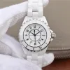 Horloges Unisex Horloges Heren Mode Casual Elegant Keramisch Wit Quartz Horloge Dames Waterdicht 100m PEKOVA DESIGN WAC