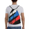 Boodschappentassen Rusland Vlag Russische Pride Trekkoord Mannen Vrouwen Opvouwbare Sport Gym Sackpack Opslag Rugzakken