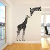 Giraff och baby giraff vägg klistermärke hem dekor vardagsrum konst vägg tatuering vinyl avtagbar dekal djur tema tapeter la979 2275l