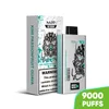 Happ 9000 Puffs Vape 9K engångs tom E -cigarett 9000Puffs fylld på 14 ml 20 mg 50 mg Nic Salt Vape Juice Cigarettelektronik med skärmskärm