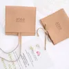 Gift Wrap 100PCS Custom Logo Printed Jewelry Pouches Bag Packaging 9 9cm Envelope Microfiber Pouch With Bow Knot