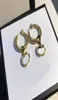 Moda altın alfabe kolyeler cazibe küpe bayanlar lüks tasarımcı küpeler parti hediyesi mücevher2236904