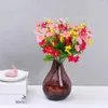 Decorative Flowers 6 Bundles Artificial Wildflowers Shrubs Durable Fake Bouquet Colorful Natural Look Simulated Home Decoration