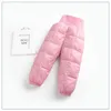 Baby boy baby down cotton pants born warm high waist children trousers girl winter 240106