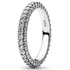 Bandringe Authentische 925 Sterling Silber Love Message Herbarium Cluster Timeless Pave Single-Reis-Ringe für Frauen Geschenk beliebter Schmuck 240105