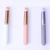 Makeup borstar bärbara runda huvud mini läppborste bär lock läppstift concealer mjuk syntetisk tjej glans smet