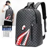 Neue Freizeit -Haifisch -Rucksack -Geschäft mit großer Kapazität Herren Rucksack Campus High Beauty Book Tasche ausgehende Reisetasche