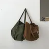 Mulheres lona sacola de compras grande capacidade eco bolsa reutilizável harajuku sacos simples tote dobrável ombro 2024 240106