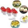 3/6Pc/Set Egg Poachers Non-stick Silicone Egg Cup Cooker Kitchen Baking Gadget Pan Separator Steamed Egg Cup Egg Poachers Cooker 240105