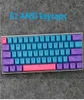 Tampas de teclas retroiluminadas foscas, para teclado mecânico ansi 60 layout gh60 xd60 rk61 alt61 anne, moldagem dupla keycap111951437