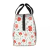 Dinnerware Mushroom Lunch Box Insulated With Compartments Reusable Tote Handle Portable For Kids Picnic School