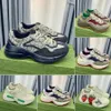 Rhyton sneakers designer skor multicolor sneakers beige män tränare vintage chaussures dam casual läderskor sneaker